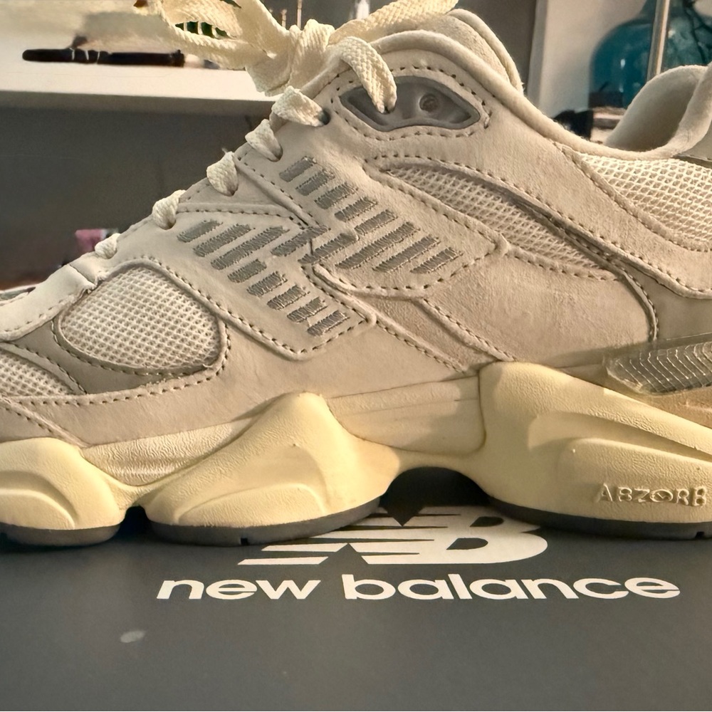 New Balance Cream and White Sneakers